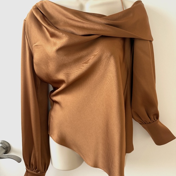 JONATHAN  SIMKHAI ASYMMETRIC  ONE SHOULDER TOP XS - Picture 1 of 10